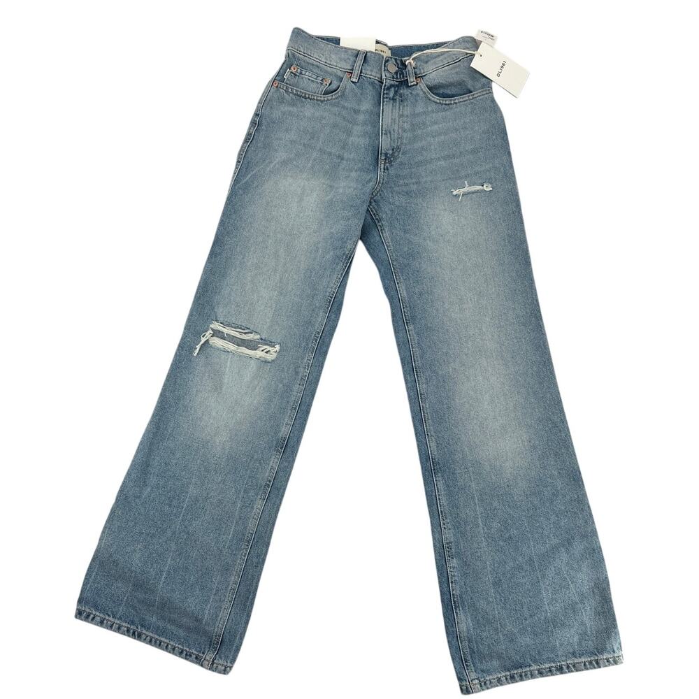 DL1961 Desi Boot High Rise Vintage Jeans NWT Size 25 Light Wash Distressed